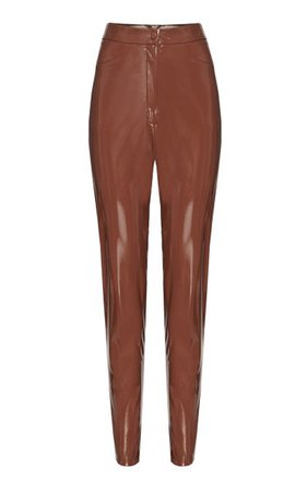 Brown Patent Skinny Pants By Kalmanovich | Moda Operandi