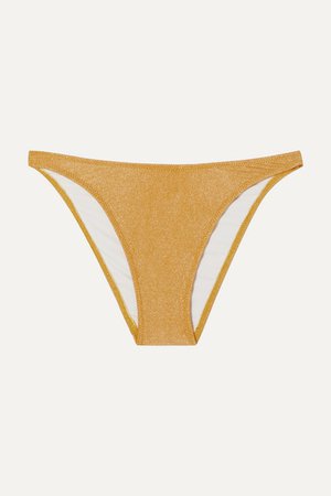 Solid & Striped | The Eva metallic bikini briefs | NET-A-PORTER.COM