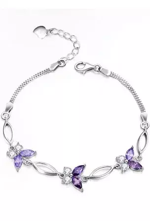 lavender and silver bracelet - Google Search