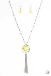 Paparazzi "Always Front and Center" Yellow Round Bead Silver Necklace – Marissa's Bling on a Budget