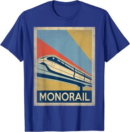 Amazon.com: Vintage style Monorail Tshirt : Clothing, Shoes & Jewelry