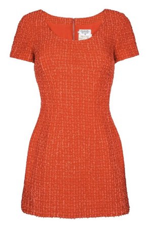 orange chanel dress