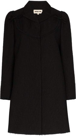 Textured Bow Detail Coat