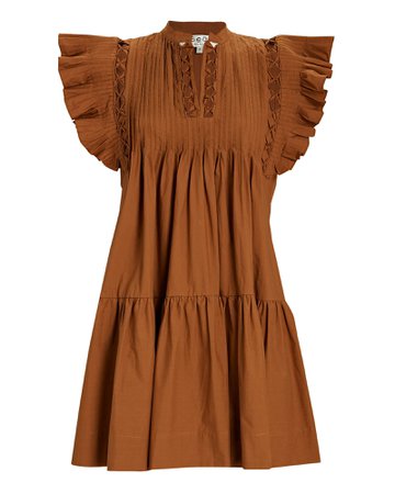 Sea Phoebe Ruffle Poplin Mini Dress | INTERMIX®