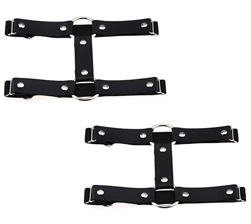Amazon.com: TISDA 2pcs Punk Leather Garter Elastic Stud Leg Garter Belt (Black2): Jewelry