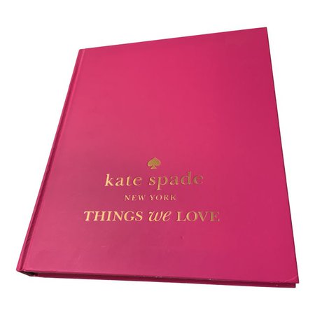 Kate Spade “Things We Love” Hot Pink Book With Gold Edges | Chairish