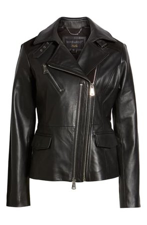 Bernardo Suede Detail Leather Moto Jacket | Nordstrom