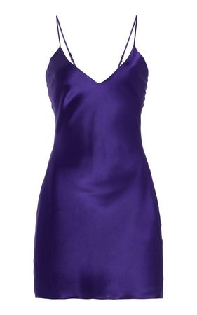dark purple slip dress