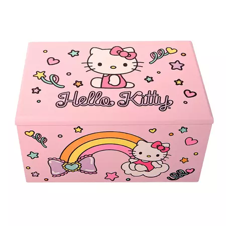 Sanrio Hello Kitty Pink Wood Jewelry Box With Tray - Officially Licensed Authentic : Target