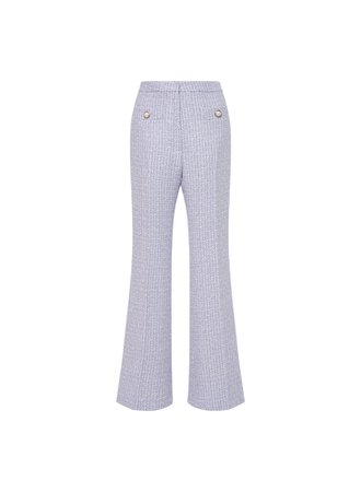 SEQUIN TWEED FLARED TROUSERS – Alessandra Rich