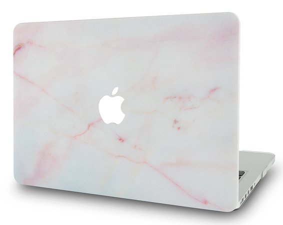 LuvCase Rubberized Plastic Hard Shell Case Cover Keyboard Cover Compatible MacBook Air 13 inch A1466 & A1369 (Pink Marble)