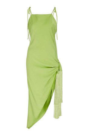 green slip-on dress