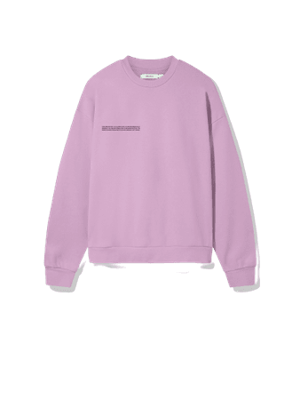 Lightweight recycled cotton sweatshirt—rose pink