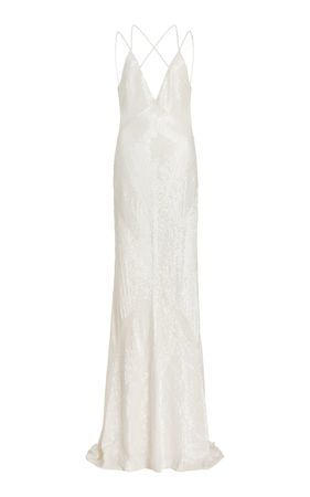Cucculelli Shaheen Embroidered Tulle Gown