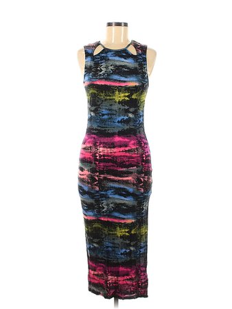 Topshop Black Casual tie dye multicolor fuchsia bold Dress Size 6 - 75% off | thredUP