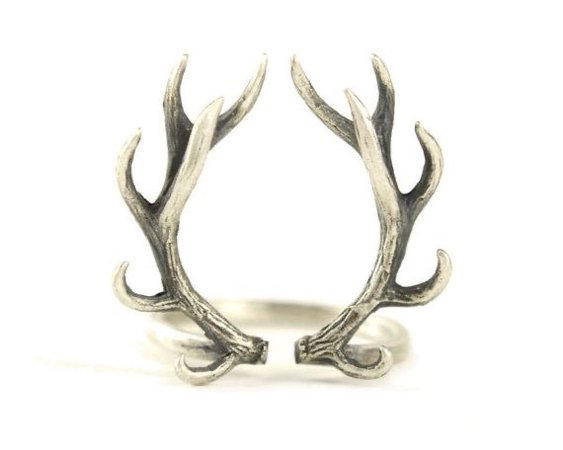 Revelmy Deer Antler Sterling Silver Ring