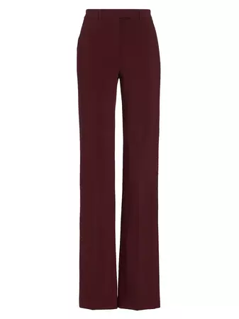 Shop Michael Kors Collection Yasmeen Pebbled Crepe Split Bootleg Trousers | Saks Fifth Avenue