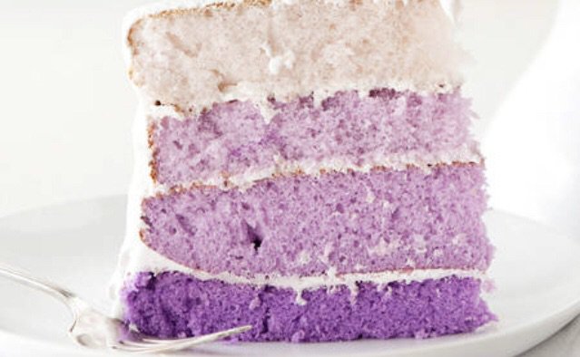 purple cake slice