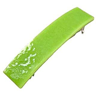 Amazon.com: Stained Glass Barrette - Large 3.5" 90mm-Lime Green Bright Green Neon Spring Leaf Slide Clip Hair Accessories: Handmade