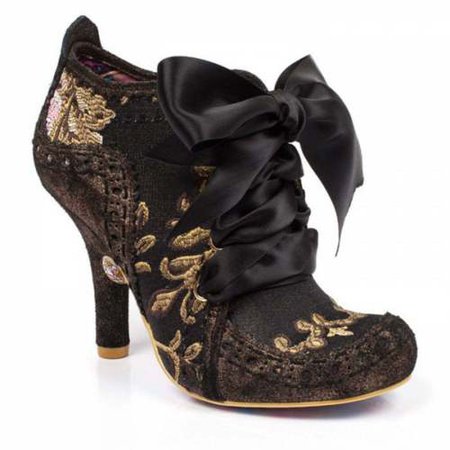 Irregular Choice Abigails Third Party 3081-06BQ Womens Ankle Boots Black Gold | eBay