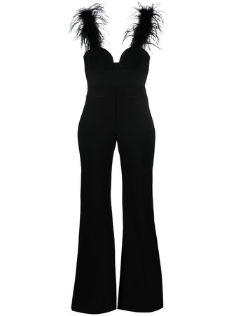 Elie Saab feather-detailing Sweetheart Jumpsuit - Farfetch