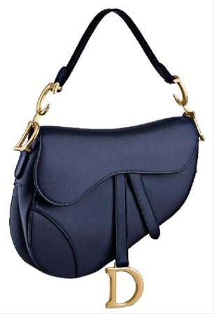 blue dior saddle bag
