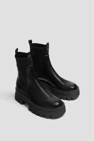 Track sole sock boots - pull&bear