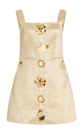 Exclusive Quantum Metallic Embellished Mini Dress By Harbison | Moda Operandi