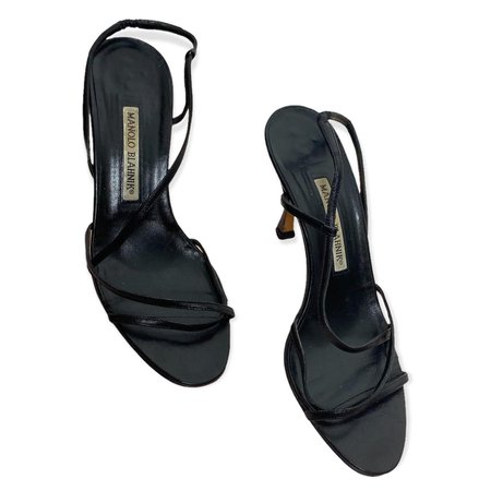 Manolo Blahnik strappy slingback heeled sandals in... - Depop