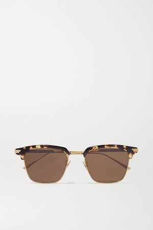 Tortoiseshell Light Ribbon square-frame gold-tone and tortoiseshell acetate sunglasses | Bottega Veneta | NET-A-PORTER