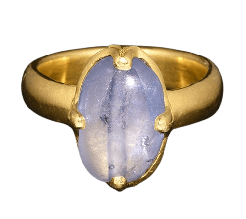 Medieval Massive Gold Ring with Sapphire, 14th-15th Century AD