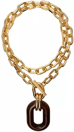 Paco Rabanne Gold XL Link Pendant Necklace