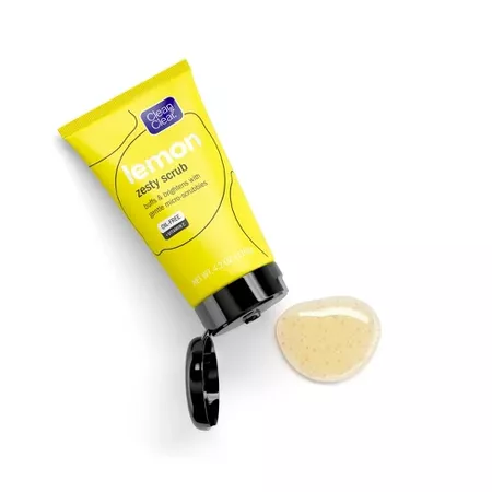 Clean & Clear Lemon Zesty Oil Free Face Scrub With Vitamin C - 4.2oz : Target