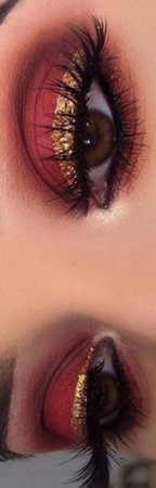Red / Gold eye makeup