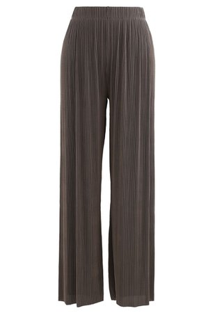 Contrasted High-Waisted Ribbed Pants in Brown - Retro, Indie and Unique Fashion