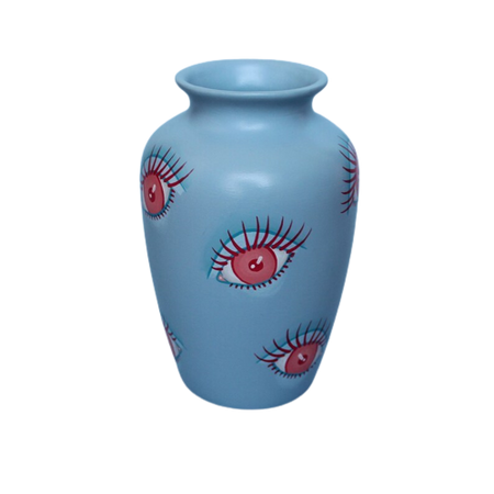 Blue Medium Eye Vase by Betty & The Lovecats // BettyAndTheLovecats
