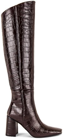 Pointed Square Long Boots