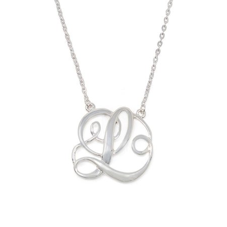 monogrammed L necklace