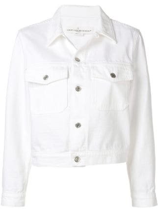White Golden Goose Short Denim Jacket | Farfetch.com