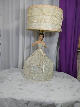 RARE Chalk Woman Lamp Mid Lady Spanish Lady Boudoir Night | Etsy