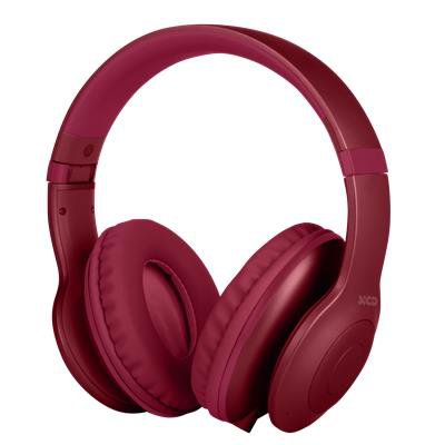 burgundy headphones
