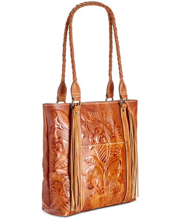 Patricia Nash Rena Burnished Tooled Leather Tote