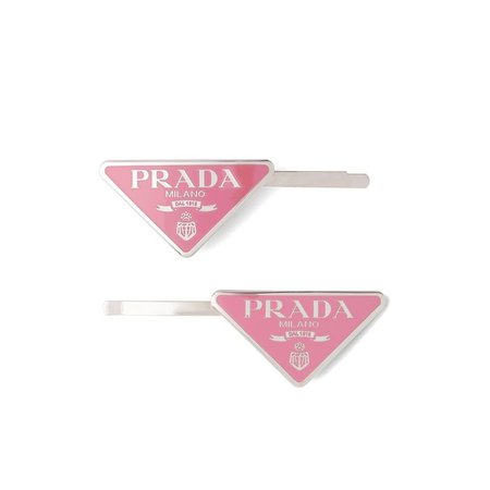 Prada pink hair clip