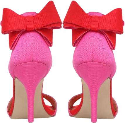 red and pink heels