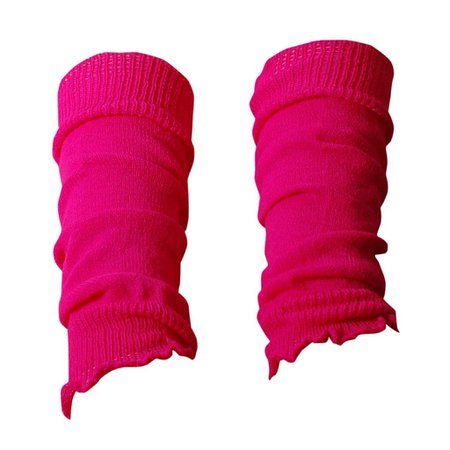 Ladies & Girls Bright Fluorescent Neon Stretch Fit Comfort Ankle Leg Warmers (Elasticated Fit, White)
