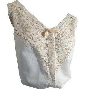 Romantic Lace Trimmed Corset Cover Camisole w/ Pink Bow circa Early 19 – Dorothea's Closet Vintage