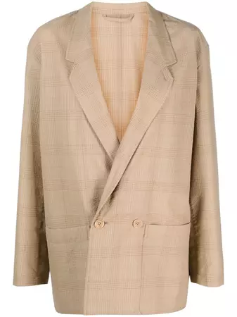 Lemaire Checked double-breasted Blazer - Farfetch