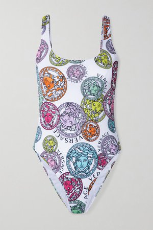 Printed Swimsuit - White