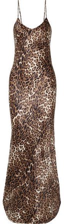 Leopard-print Silk-satin Maxi Dress - Leopard print