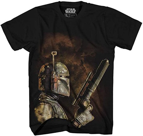 Amazon.com: Star Wars Boba Fett The Bounty Hunter Men's T-Shirt (Large/Black): Clothing